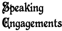 speaking engagements