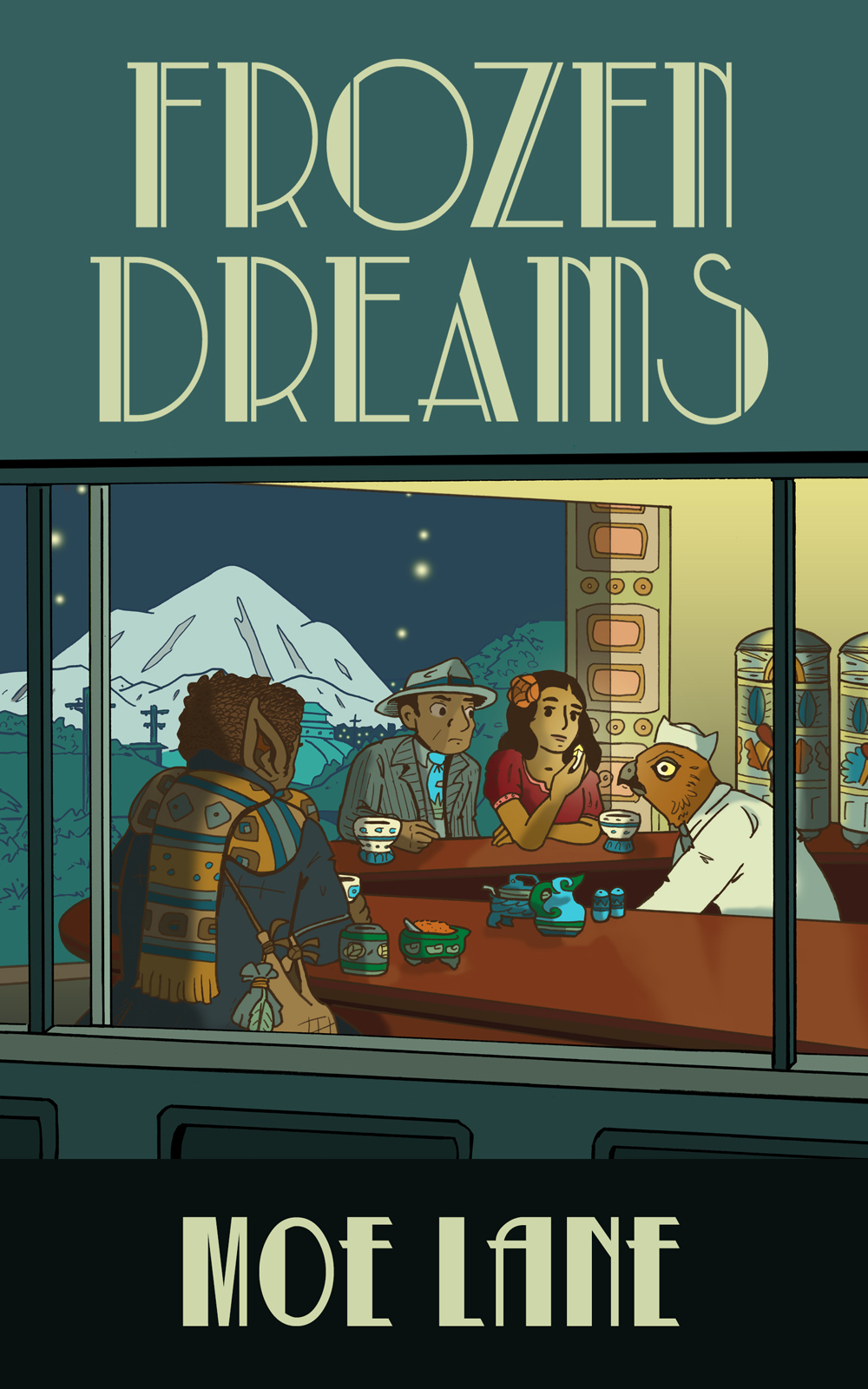 Book cover for FROZEN DREAMS, 2020.